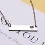 Fanery Sue Personalized Custom Engraved Name 316L Stainless Steel Horizontal Bar Necklace Fanery Sue Personalized Custom Engraved Name 316L Stainless Steel Horizontal Bar Necklace