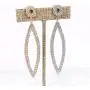 RIAH FASHION Sparkly Rhinestone Chandelier Statement Drop Earrings - Bridal Wedding Crystal Cubic Zirconia Geometric Dangles Rectangle, Teardrop, Pointed Oval Marquise, Rhombus