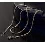 TRUSUPER 2-4 MM Stainless Steel Cable Chain Mens Womens Chain Necklace Jewelry,18-36inch