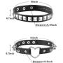 4 Pieces Biker Leather Studded Choker PU Leather Collar Choker Punk Rock Gothic Necklace Choker