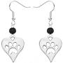 MANZHEN Stainless Steel Black Lava-Rock Essential Oil Diffuser Dangle Earrings Jewelry