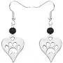 MANZHEN Stainless Steel Black Lava-Rock Essential Oil Diffuser Dangle Earrings Jewelry MANZHEN Stainless Steel Black Lava-Rock Essential Oil Diffuser Dangle Earrings Jewelry