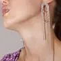 EORUBE Long Chandelier Tassel Dangle Earrings for Women Rhinestone Crystal Chain Tassel Earrings Vintage 1920s Style Earrings Evening Party EORUBE Long Chandelier Tassel Dangle Earrings for Women Rhinestone Crystal Chain Tassel Earrings Vintage 1920s Style Earrings Evening Party