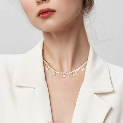 PLTGOOD Butterfly Necklace Choker for Women Girls Tennis Butterfly Necklace - Handmade Bling Iced CZ Charm Butterfly Necklace Chain Jewelry - Silver Gold