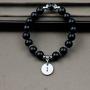 Semicolon Bracelet Mental Health Awareness Gift Suicide Prevention Awareness Depression Awareness Obsidian Bead Bracelet Semicolon Jewelry