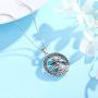 JUSTKIDSTOY Plague Doctor Necklace 925 Sterling Silver Steampunk Pendant Necklace Halloween Jewelry Gifts for Women Girls
