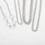 Punk Hollow Hearts Lolita Chunky Thick Chain Collar Necklace Gothic Key Lock Spike Aphabet Black Leather Choker Thin Link Necklace for Women Girls Cool Party Cosplay Chic Style Jewelry Gift