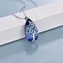 POPLYKE Tree of Life Crystal Pendant Necklace Family Tree Teardrop Crystal Jewelry for Women Mother for Her