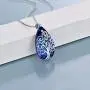 POPLYKE Tree of Life Crystal Pendant Necklace Family Tree Teardrop Crystal Jewelry for Women Mother for Her