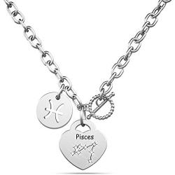 G-Ahora Zodiac Necklaces for Women Constellation Necklace Zodiac Sign Necklaces Zodiac Sign Jewelry