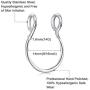 LAURITAMI Fake Nipple Ring with Choker Necklaces Stainless Steel Nipple Rings Chain Punk Chokers for Women Nipple Barbell Piercing Jewelry