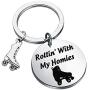 Roller Derby Keychain Skater Gift Rollin’ with My Homies Athletic Keychain Skate Shoe Charm Jewelry