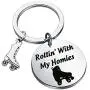 Roller Derby Keychain Skater Gift Rollin’ with My Homies Athletic Keychain Skate Shoe Charm Jewelry