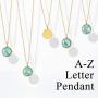 KissYan Turquoise Initial Necklace, 18K Gold Letter Pendant Dainty Jewelry Cubic Zirconia Alphabet Charms Adjustable Chain Necklace for Women Girls
