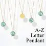 KissYan Turquoise Initial Necklace, 18K Gold Letter Pendant Dainty Jewelry Cubic Zirconia Alphabet Charms Adjustable Chain Necklace for Women Girls KissYan Turquoise Initial Necklace, 18K Gold Letter Pendant Dainty Jewelry Cubic Zirconia Alphabet Charms Adjustable Chain Necklace for Women Girls