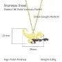 18K Gold Vacuum Plated Jurassic Park Dinosaur T-rex Necklace,Cute Pendant Gift,Women Girls Stainless Steel Clavicle Chain 18'' 18K Gold Vacuum Plated Jurassic Park Dinosaur T-rex Necklace,Cute Pendant Gift,Women Girls Stainless Steel Clavicle Chain 18''