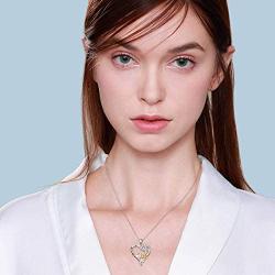 YinShan 925 Sterling Silver Heart Animal Pendant Necklace Jewelry for Women