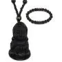 Gungneer Buddha Obsidian Necklace Pendant Adjustable Cotton Chain Fengshui Talisman Religious Jewelry for Men Women Gungneer Buddha Obsidian Necklace Pendant Adjustable Cotton Chain Fengshui Talisman Religious Jewelry for Men Women