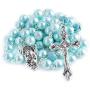 Rosary Catholic Necklace Pearl Bead Prayer Rosary Necklace Jewelry with Alloy Christian Vintage Cross