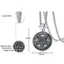 XUANPAI Stainless Steel Inverted Pentagram Satanic Sabbatic Goat Lucifer Wiccan Pewter Pendant Seal of Satan Sigil of Lucifer Necklace for Men Women XUANPAI Stainless Steel Inverted Pentagram Satanic Sabbatic Goat Lucifer Wiccan Pewter Pendant Seal of Satan Sigil of Lucifer Necklace for Men Women