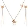 EVEVIC Stainless Steel Butterfly Necklace Earrings Set for Women 14K Gold Plated Hypoallergenic Jewelry Sets EVEVIC Stainless Steel Butterfly Necklace Earrings Set for Women 14K Gold Plated Hypoallergenic Jewelry Sets