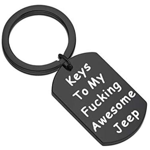 BLEOUK Keys to My Fucking Awesome Car Vintage Car Keychain for Her Him