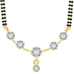 Efulgenz Gold Tone Indian Bollywood Ethnic Round Traditional Mangalsutra Pendant with Chain and Earrings Jewelry for Women