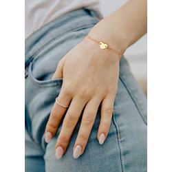PEARLADA 18K Gold Chain Link Bracelet Minimalist Heart Charm Bracelet Fashion Pearl Beaded Bar Bracelet Handmade Adjustable Jewelry for Women