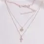 CONCISE ROYAL 2 Layered Pendant Necklaces for Women Girls,Plated Silver Gold Rose Gold Delicate Dainty Spirit Inspiration Jewelry Gift for Women Girls on Birthday Graduation Holiday