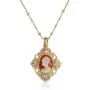 Downton Abbey ''Carded'' Gold-Tone Cameo Crystal Accent Pendant Necklace, 16'' Downton Abbey ''Carded'' Gold-Tone Cameo Crystal Accent Pendant Necklace, 16''