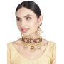 Crunchy Fashion Bollywood Style Traditional Indian Wedding Jewelry padmavati Necklace with Earring Set for Women