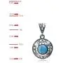 Sterling Silver Turquoise Round Earrings Pendant Set Necklace Chain 18 Inches Sterling Silver Turquoise Round Earrings Pendant Set Necklace Chain 18 Inches