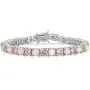 CiNily Tennis Bracelet for Women Girls Fire Opal 18K White Gold Plated Women Jewelry Gemstone Bracelet 7 5/8'' CiNily Tennis Bracelet for Women Girls Fire Opal 18K White Gold Plated Women Jewelry Gemstone Bracelet 7 5/8''