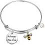 WSNANG Honey Bee Jewelry Always Bee You Bracelet Bee Lover Gift Inspirational Jewelry Gift for Her WSNANG Honey Bee Jewelry Always Bee You Bracelet Bee Lover Gift Inspirational Jewelry Gift for Her