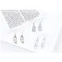 3 Pairs Gothic Razor Blade Dangle Earrings Set for Women Girls, Cute Handcuffs Shape Dangle Earrings Gothic Paper Clip Rock Earring Jewelry