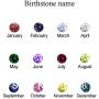 AILIN 925 Sterling Silver/Stainless Steel Personalized Skull Heart Necklace with Birthstones January to December Cubic Zirconia Eye Crystal Party Birthday Valentines Day Jewelry Gifts for Women Men