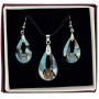 GlassOfVenice Gemma Murano Glass Necklace and Earrings Set - Aquamarine