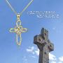 YFN Celtic Knot Cross Necklace Sterling Silver Infinity Love Heart Pendant Necklace