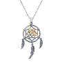ONEFINITY Owl/Dragonfly Dream Catcher Necklace 925 Sterling Silver Owl/Dragonfly Feather Pendant Jewelry Gift for Women