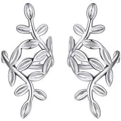 Silvora Sterling Silver Non-Piercing Ear Cuff Earrings, Helix Cartilage Cuff Earrings Set for Women Teen Girls with Delicate Brand Packaging