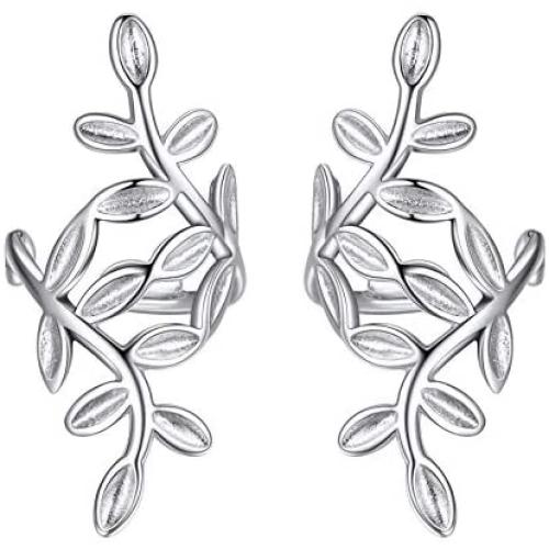 Silvora Sterling Silver Non-Piercing Ear Cuff Earrings, Helix Cartilage Cuff Earrings Set for Women Teen Girls with Delicate Brand Packaging