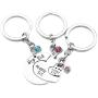 TISDA''Big Sis Middle Sis Little Sis Jewelry''''Side By Side or Miles Apart We Are Sisters Connected at Heart'' Heart Shape Puzzle Pendant Necklace/Keychain