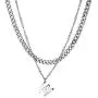 HXQ Multilayer Letter Lock Pendant Necklace Chain Punk Multilayer Choker Necklace for Women Man Girls HXQ Multilayer Letter Lock Pendant Necklace Chain Punk Multilayer Choker Necklace for Women Man Girls