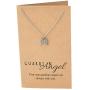 Quan Jewelry Guardian Angel Necklace with Greeting Card, Christmas Gifts for Women