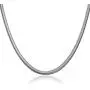 Jewelry Kingdom 1 Snake Chain Necklace for Men Women 6MM Flexible Flat Herringbone Chains Italian Solid Stainless Steel Black/Silver / 14K Gold Plated