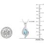 Dazzlingrock Collection 10X5 MM Marquise Gemstone & Round White Diamond Ladies Infinity Pendant (Silver Chain Included), Sterling Silver