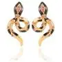 Vivid Snake Earrings Women 18K Gold Plated Cool Dangle Earring Vivid Snake Earrings Women 18K Gold Plated Cool Dangle Earring