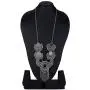 Efulgenz Boho Indian Tribal Gypsy Oxidized Silver Vintage Retro Pendant Tassel Chain Necklace Jewelry