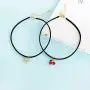 18K Gold Plated Strawberry and Cherry Charm Choker Necklace for Gilrs Kids 18K Gold Plated Strawberry and Cherry Charm Choker Necklace for Gilrs Kids