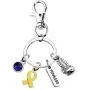 UJIMS Down Syndrome Awareness Gift Blue and Yellow Ribbon Keychain Trisomie 21 Support Jewelry Yellow Boxing Glove Fearless Down Syndrome Jewelry UJIMS Down Syndrome Awareness Gift Blue and Yellow Ribbon Keychain Trisomie 21 Support Jewelry Yellow Boxing Glove Fearless Down Syndrome Jewelry